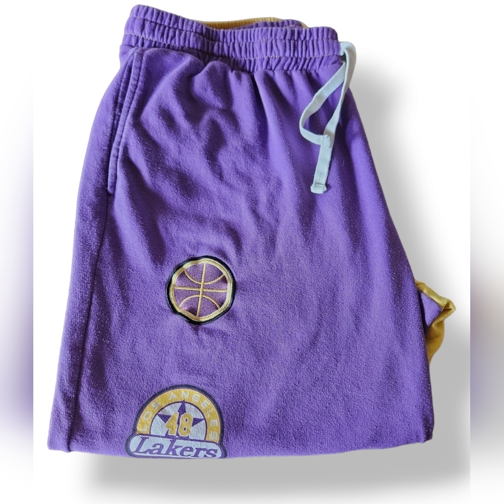 Mens XL NBA LAL Lakers 2 Tone Sweatpants Joggers